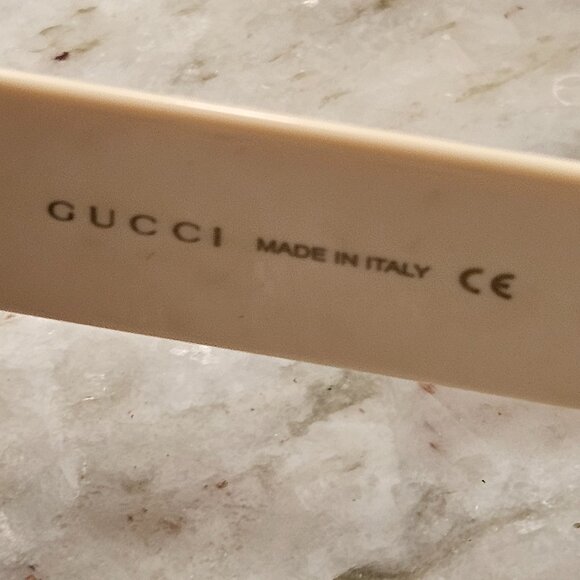 RARE GUCCI HOLLYWOOD FOREVER OVERSIZED SQUARE IVORY MASK EMBELLISHED SUNGLASSES - Picture 10 of 11